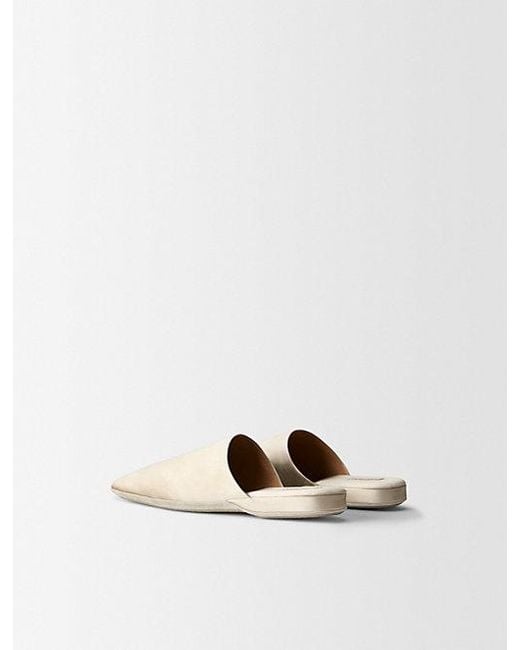 Calvin Klein White Hugh Silk Satin Slipper