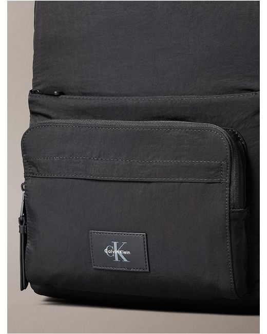 Calvin Klein Gray Nylon Round Backpack for men