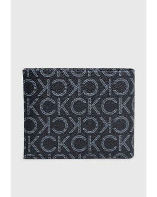 Calvin Klein Schmales RFID-Portemonnaie mit Logo in Gray für Herren