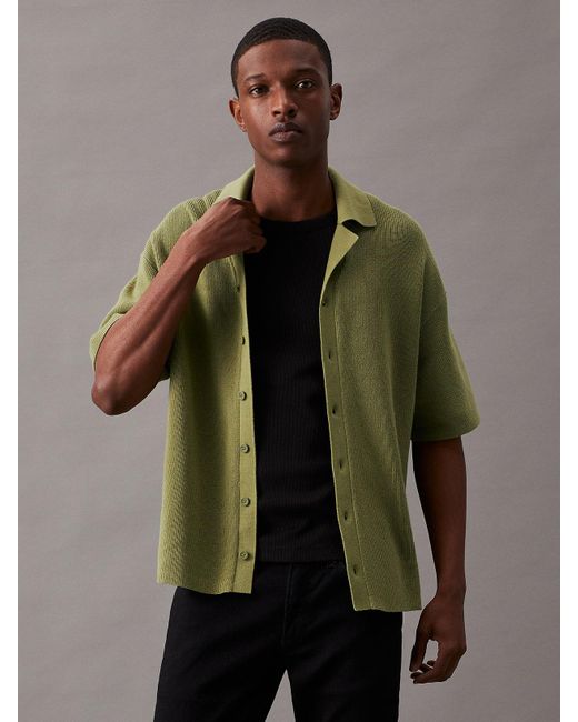 Calvin Klein Multicolor Relaxed Knit Short Sleeve Shirt for men