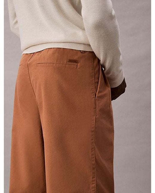 Calvin Klein Multicolor Twill Pleated Trousers for men
