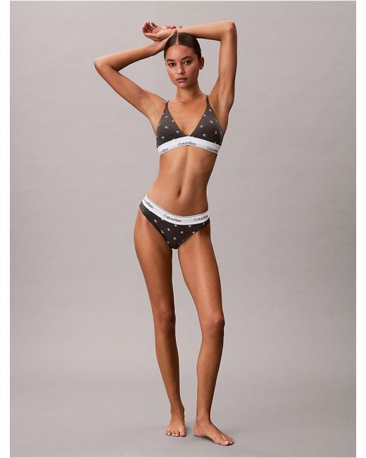 Calvin Klein Multicolor Icon Cotton Modal Lightly Lined Triangle Bralette