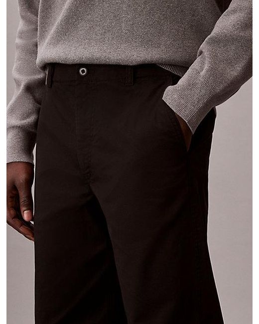 Calvin Klein Black Jeans 90S Straight Chino Pants for men