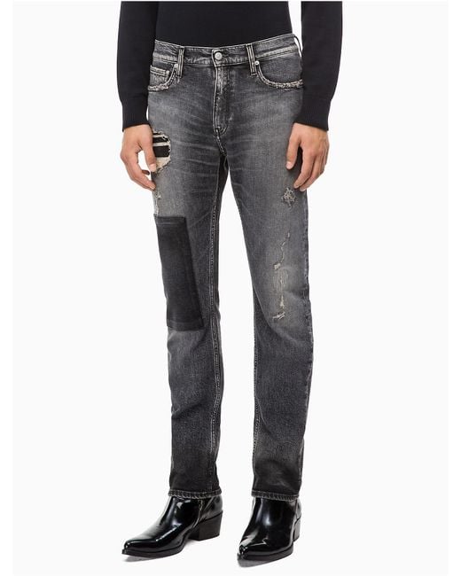 Calvin Klein Gray Ckj 026 Slim Wellington Grey Jeans for men