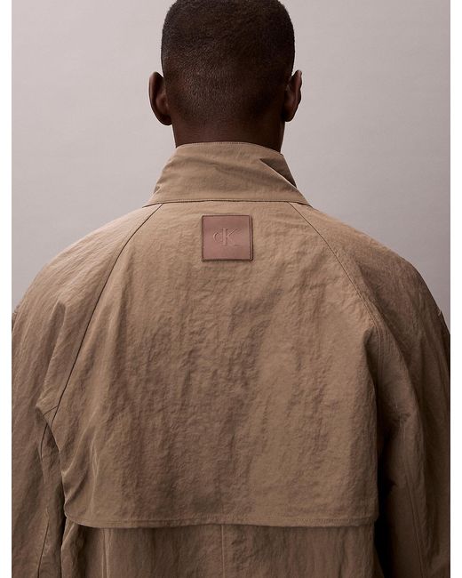 Calvin Klein Brown Tech Relaxed Blouson Jacket for men