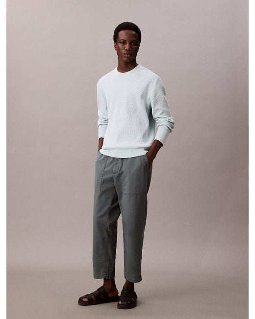 Maglione Girocollo di Calvin Klein in Gray da Uomo