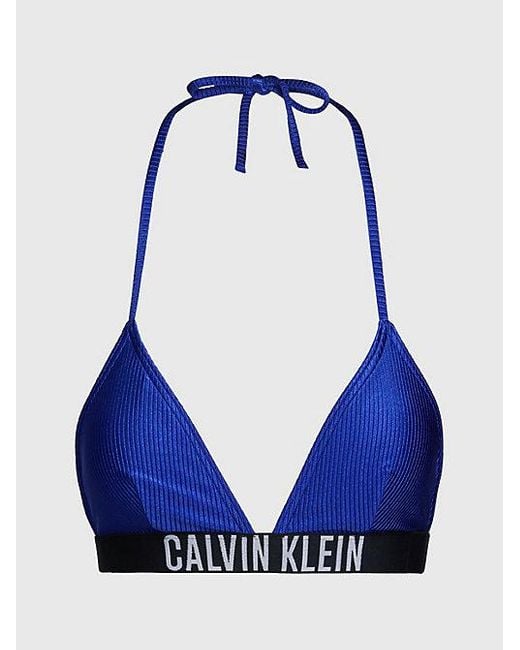 Parte de arriba de bikini de triángulo - Intense Power Calvin Klein de color Blue