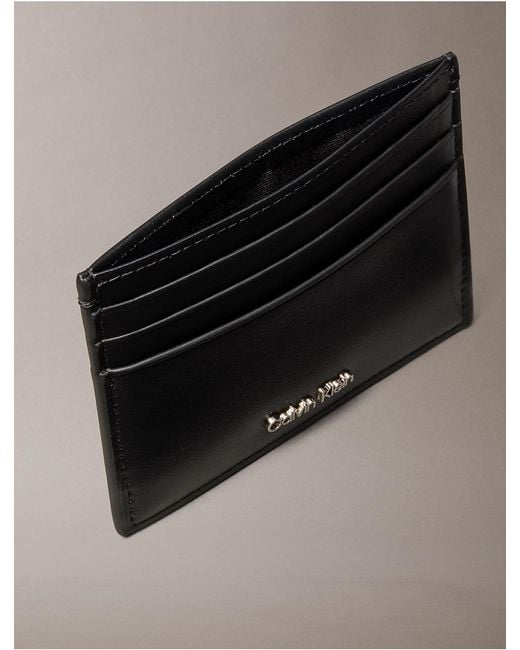 Calvin Klein Black Hardware Logo Card Case for men
