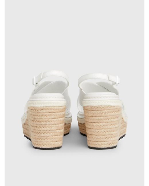 Sandales espadrilles compensées Calvin Klein en coloris Natural