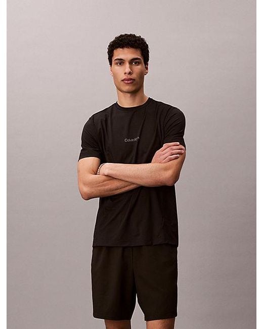 Calvin Klein Brown Sport Performance Quick Dry Gym T-Shirt for men