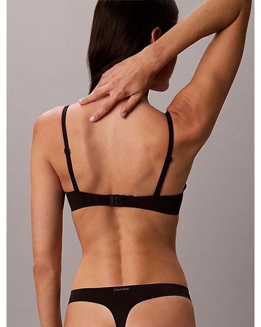 Calvin Klein Brown Thong Perfectly Fit Lace
