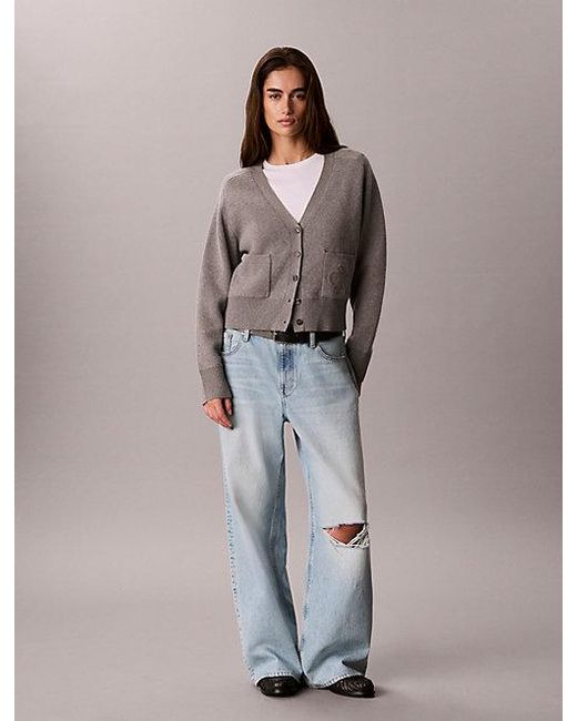 Calvin Klein Multicolor Jeans Soft Knit Cotton Wool Cardigan