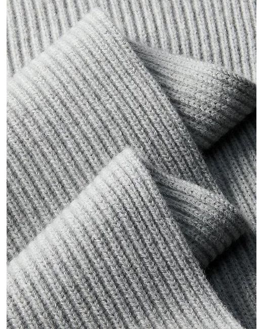 Calvin Klein Sjaal Van Wolmix Met Signature Logo in het Gray voor heren