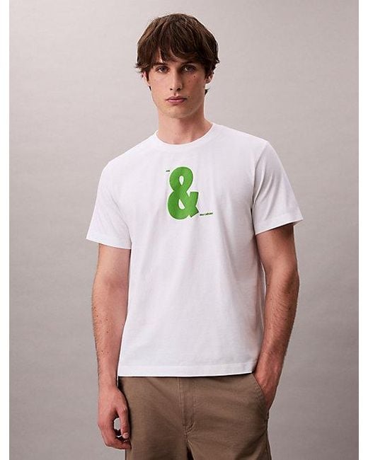 Calvin Klein Lässiges T-Shirt Mit Grafik in White für Herren