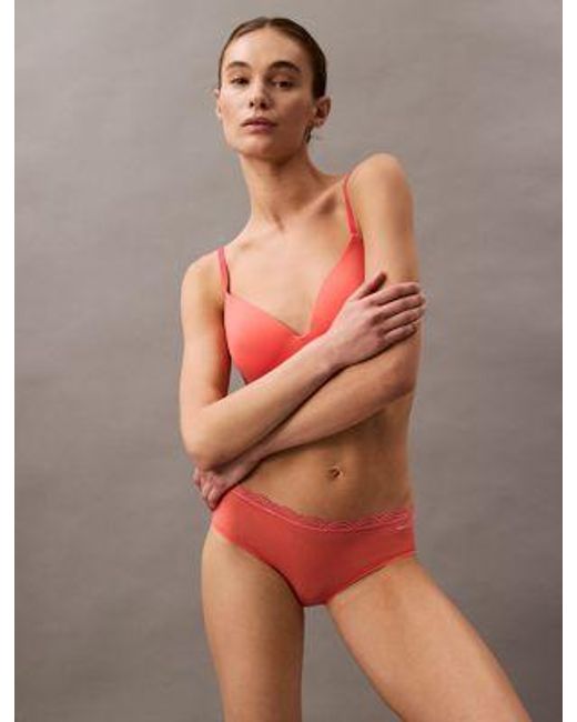Braguita Hipster - Micro Stretch with Lace Calvin Klein de color Multicolor