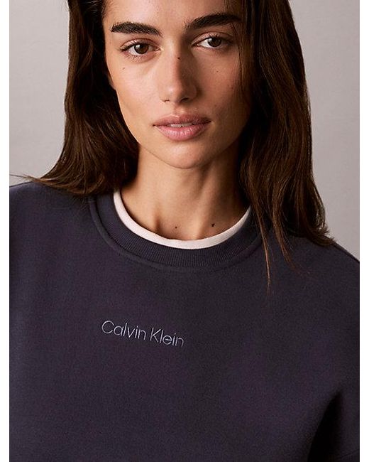 Calvin Klein Blue Sport French Terry Relaxed Sweatshirt