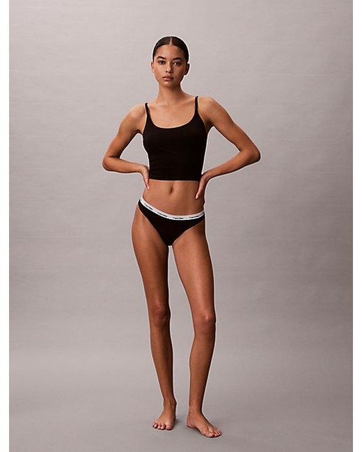 Calvin Klein Black 5 Pack Thongs Icon Logo