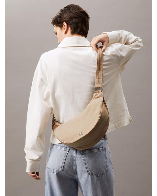 Calvin Klein Natural Sling Hobo Bag