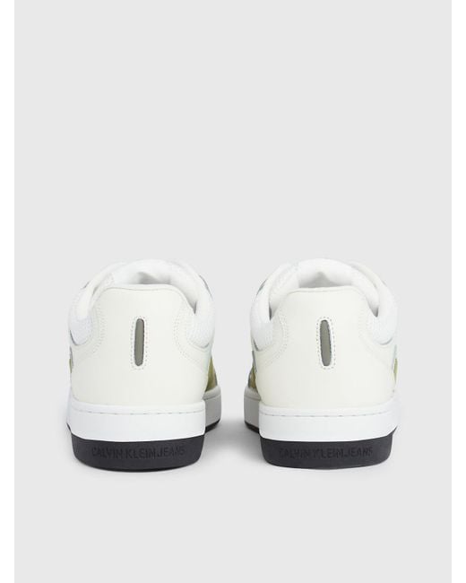 Calvin Klein White Leather Trainers for men