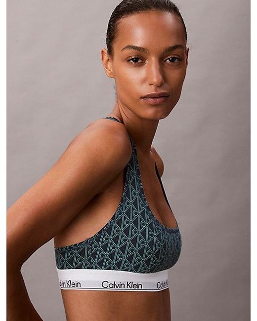Calvin Klein Brown Unlined Bralette Icon Cotton Modal