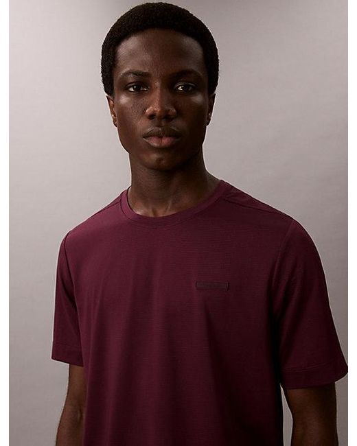 Calvin Klein Purple Sport Breathable Anti Wrinkle Travel T-Shirt for men