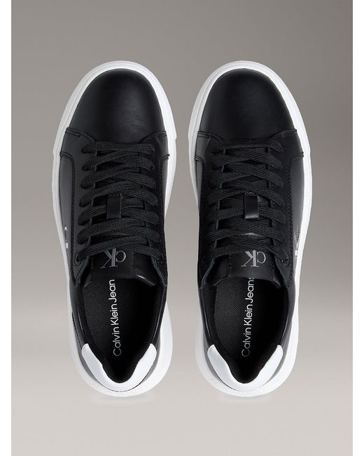 Calvin Klein Metallic Leather Trainers