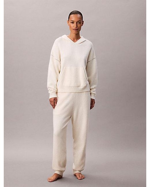 Calvin Klein Natural Plush Sweater Lounge Hoodie