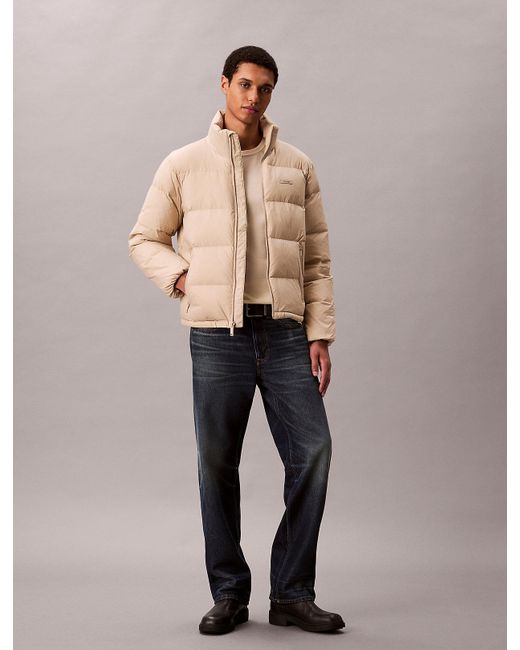 Calvin Klein Natural Channelled Down Puffer Jacket for men