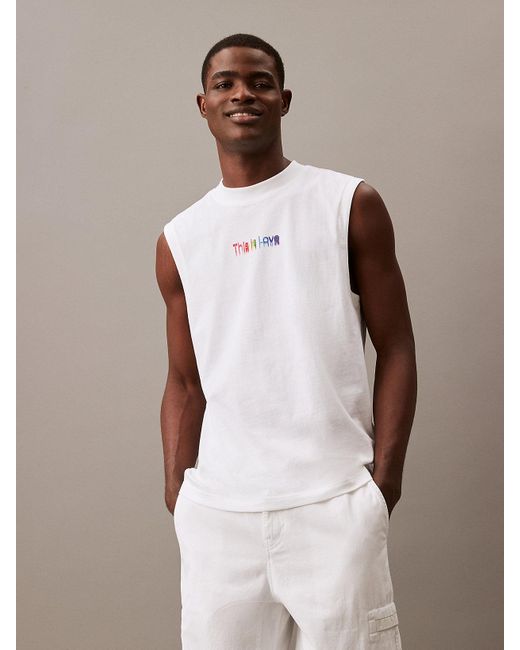 Calvin Klein Multicolor Relaxed Sleeveless T-shirt - Pride for men
