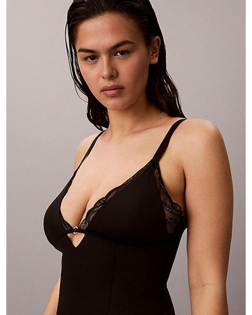 Calvin Klein Black Shapewear Bodysuit Sensual Stretch Lace
