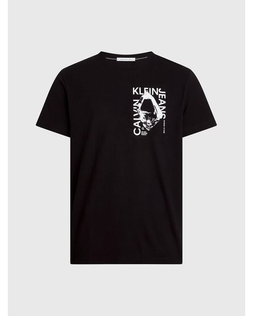 Calvin Klein Black Plus Size Graphic Logo T-shirt for men