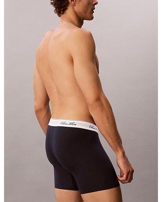 Calvin Klein Multicolor 3 Pack Boxer Briefs Icon Cotton Stretch for men