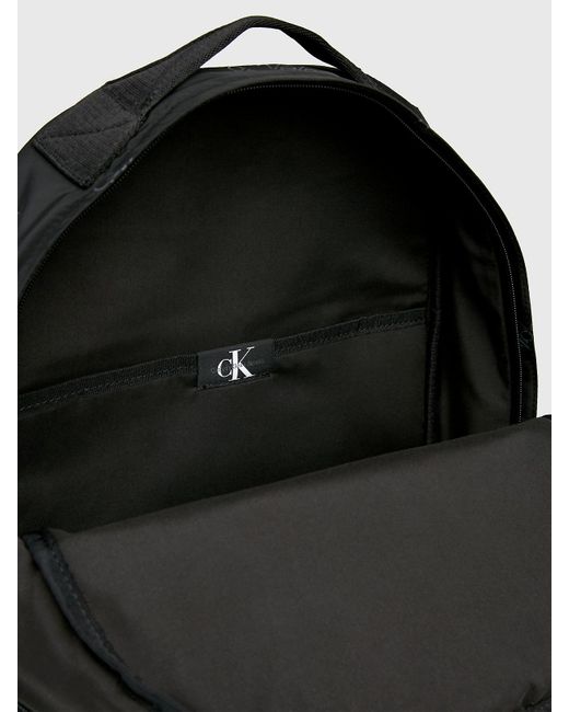Calvin Klein Black Logo Round Backpack for men