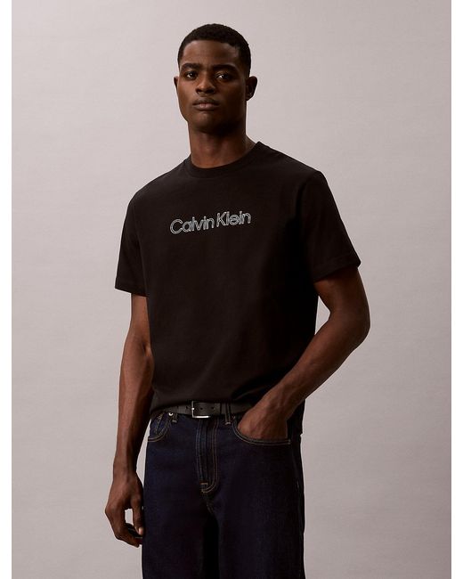 Calvin Klein Black Relaxed Logo T-Shirt for men