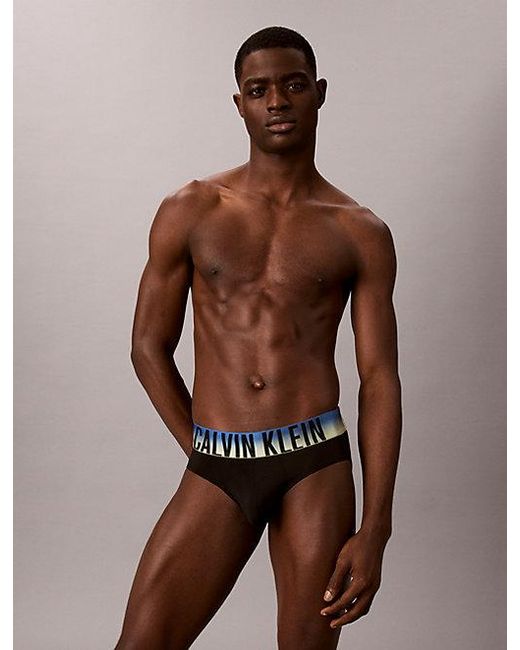 Calvin Klein Blue 3 Pack Hip Briefs Intense Power for men
