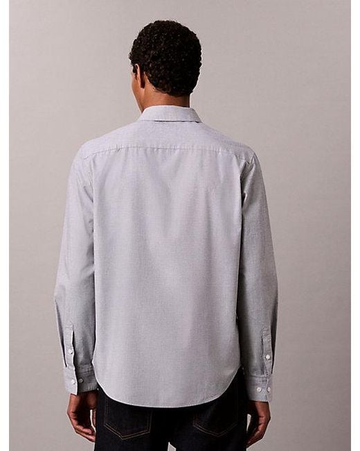 Calvin Klein Gray Oxford Button Down Shirt for men