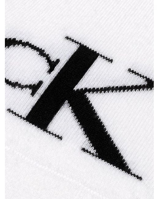 Calvin Klein White 2 Pack Soft Cotton Invisible Socks for men