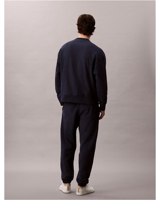 Calvin Klein Blue Calvin Klein Premium Fleece Joggers for men