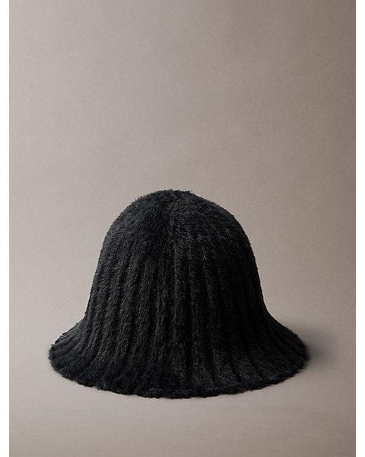 Calvin Klein Black Soft Knit Bucket Hat