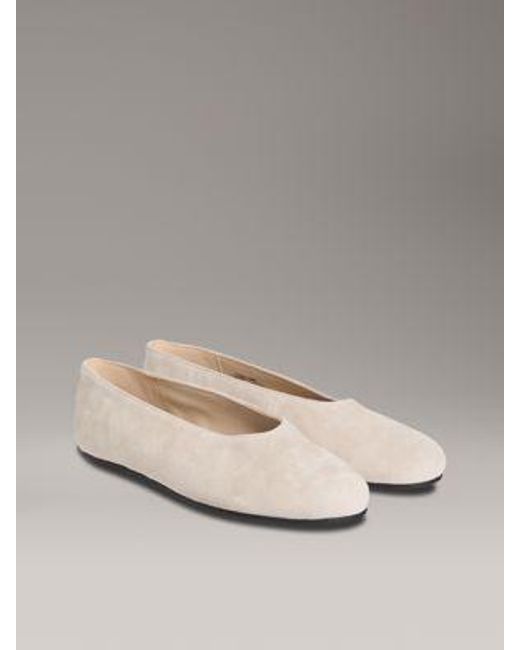 Bailarinas de ante Calvin Klein de color Gray