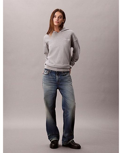 Calvin Klein Gray Sport French Terry Hoodie