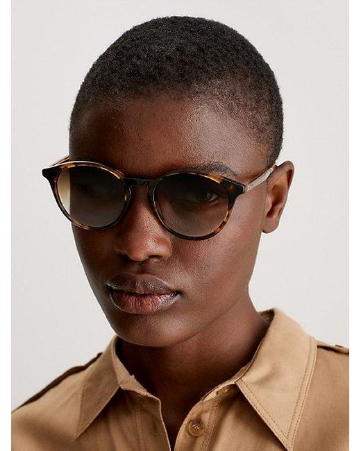 Calvin Klein Natural Round Sunglasses
