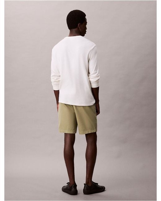 Calvin Klein Natural Refined Stretch Tailored Shorts for men