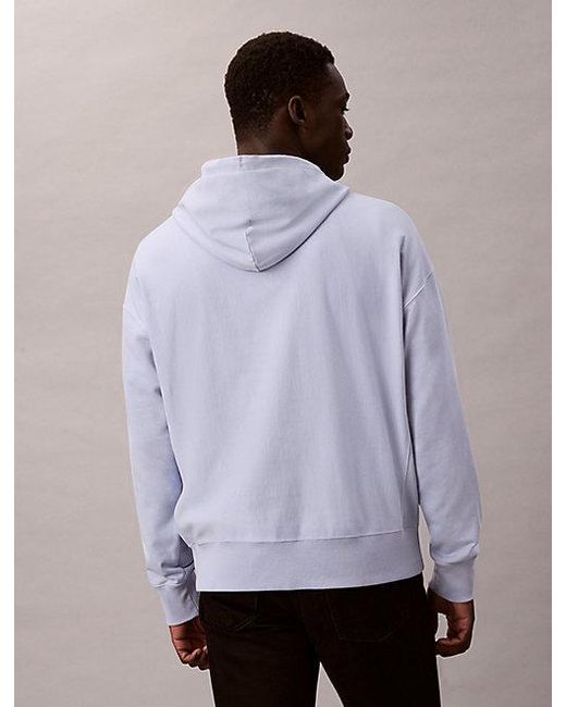 Calvin Klein Purple Jeans Monologo Premium Fleece Hoodie for men