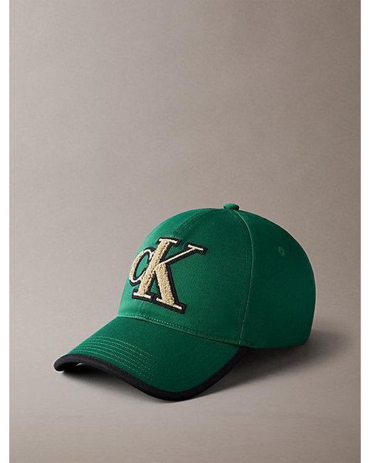 Calvin Klein Strukturiertes Baseballcap Mit Monogramm in Green für Herren