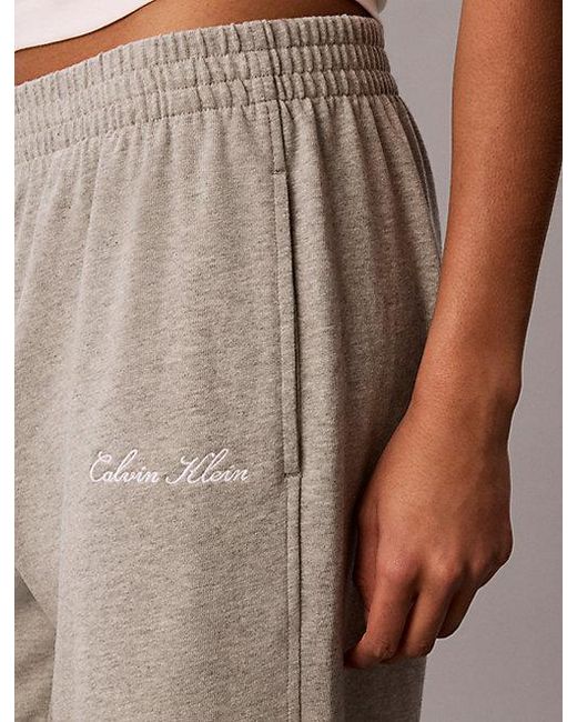 Calvin Klein Natural Logo Cotton Jersey Lounge Sweatpants