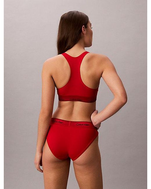 Calvin Klein Ongevoerde Braletteset in het Red