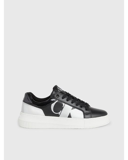Calvin Klein Black Leather Trainers