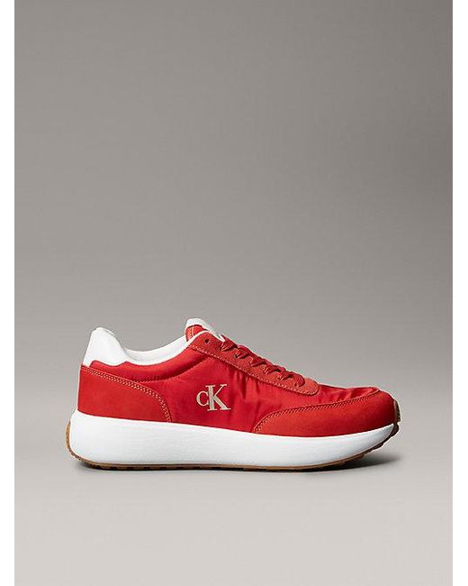 Calvin Klein Red Sneakers Aus Leder