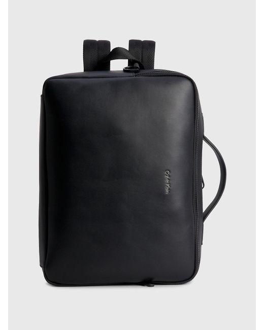 Calvin Klein Black Recycled Convertible Laptop Bag for men